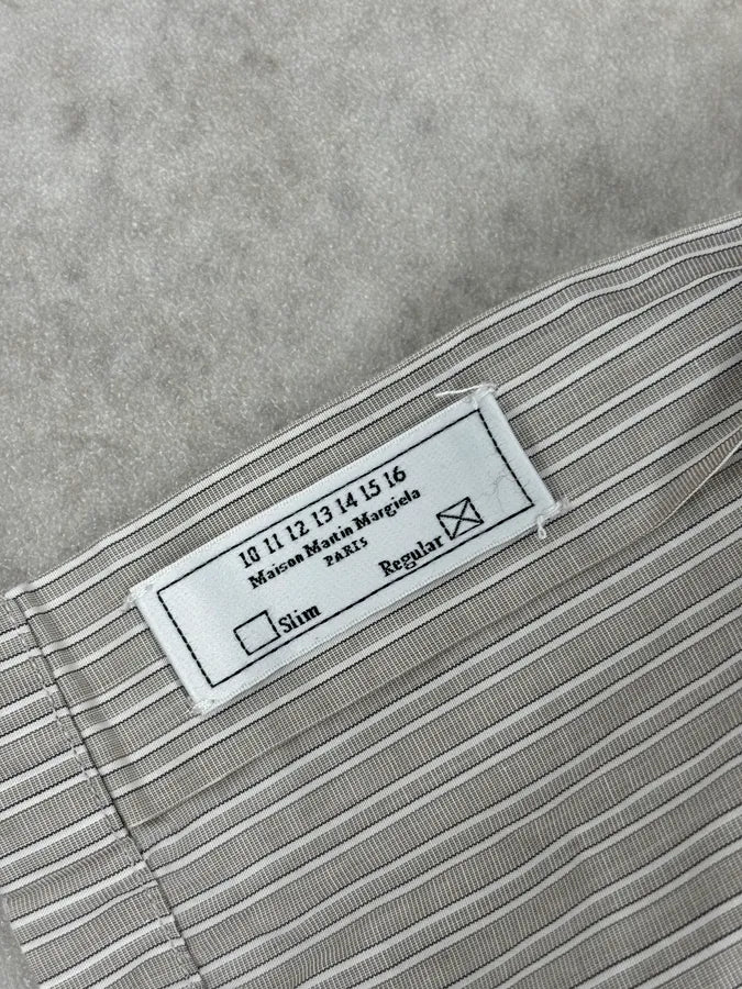 AW2008 Maison Martin Margiela Beige Striped Signature Shirt yPFFhVx 11