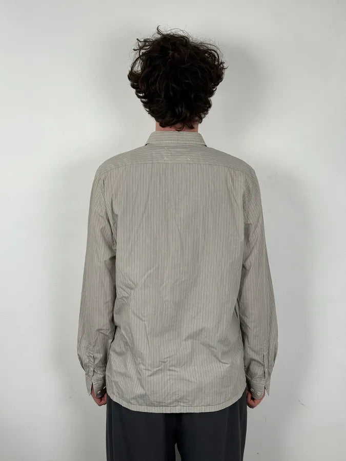AW2008 Maison Martin Margiela Beige Striped Signature Shirt yPFFhVx 2