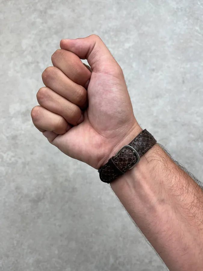 AW2006 Maison Martin Margiela Snakeskin Leather Faceless Watch Bracelet IUGoMJw 3