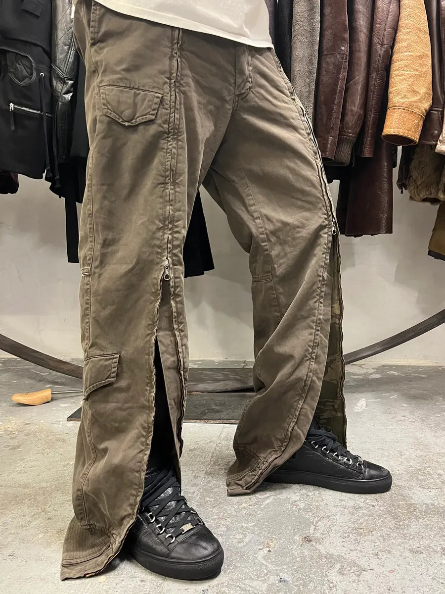 AW2006 Mason’s Full Zip Brown Cargo Military Pants (L) HVMldhH 0