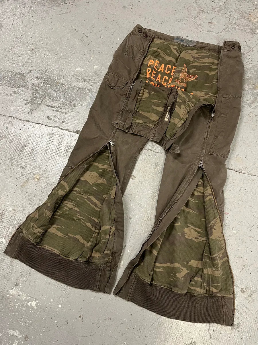 AW2006 Mason’s Full Zip Brown Cargo Military Pants (L) HVMldhH 10