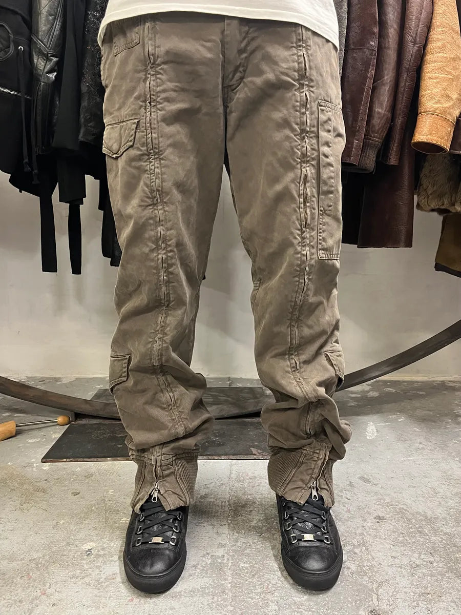 AW2006 Mason’s Full Zip Brown Cargo Military Pants (L) HVMldhH 2