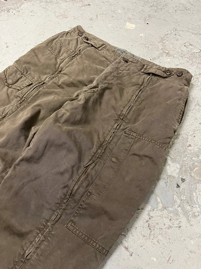 AW2006 Mason’s Full Zip Brown Cargo Military Pants (L) HVMldhH 6