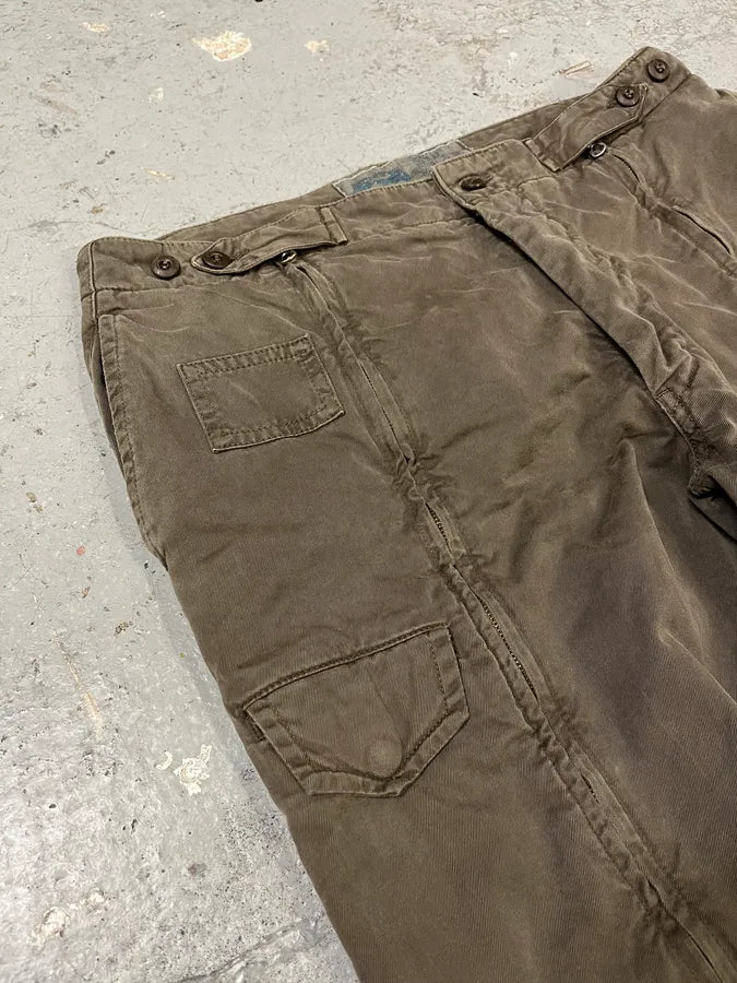 AW2006 Mason’s Full Zip Brown Cargo Military Pants (L) HVMldhH 7