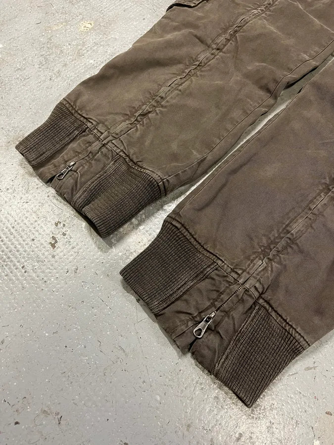 AW2006 Mason’s Full Zip Brown Cargo Military Pants (L) HVMldhH 9