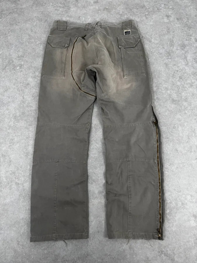 AW2006 Mason’s Ultimate Backzip Green Cargo Pants IlrqwZX 4