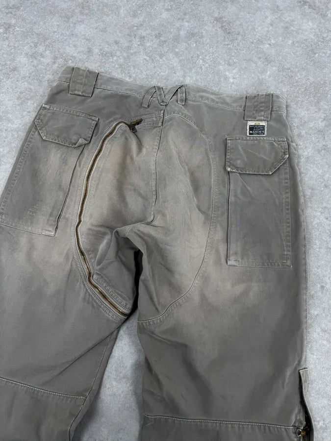 AW2006 Mason’s Ultimate Backzip Green Cargo Pants IlrqwZX 6