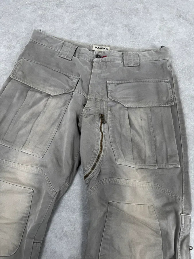 AW2006 Mason’s Ultimate Backzip Green Cargo Pants IlrqwZX 5