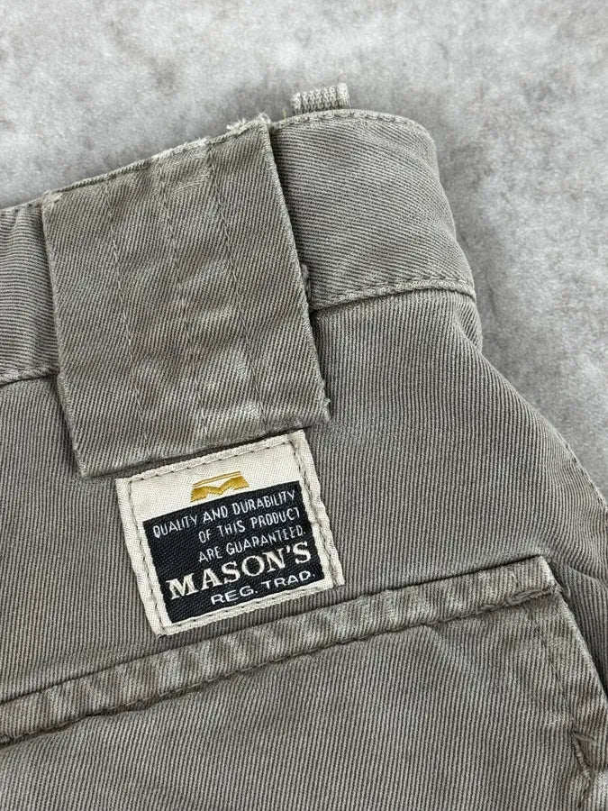 AW2006 Mason’s Ultimate Backzip Green Cargo Pants IlrqwZX 10