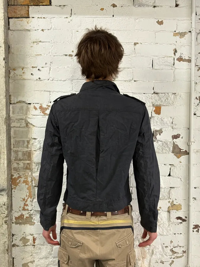 AW2006 Prada Black Cropped Caban Jacket ycuAOrX 2