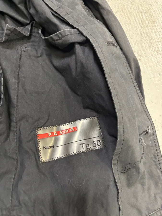 AW2006 Prada Black Cropped Caban Jacket ycuAOrX 9