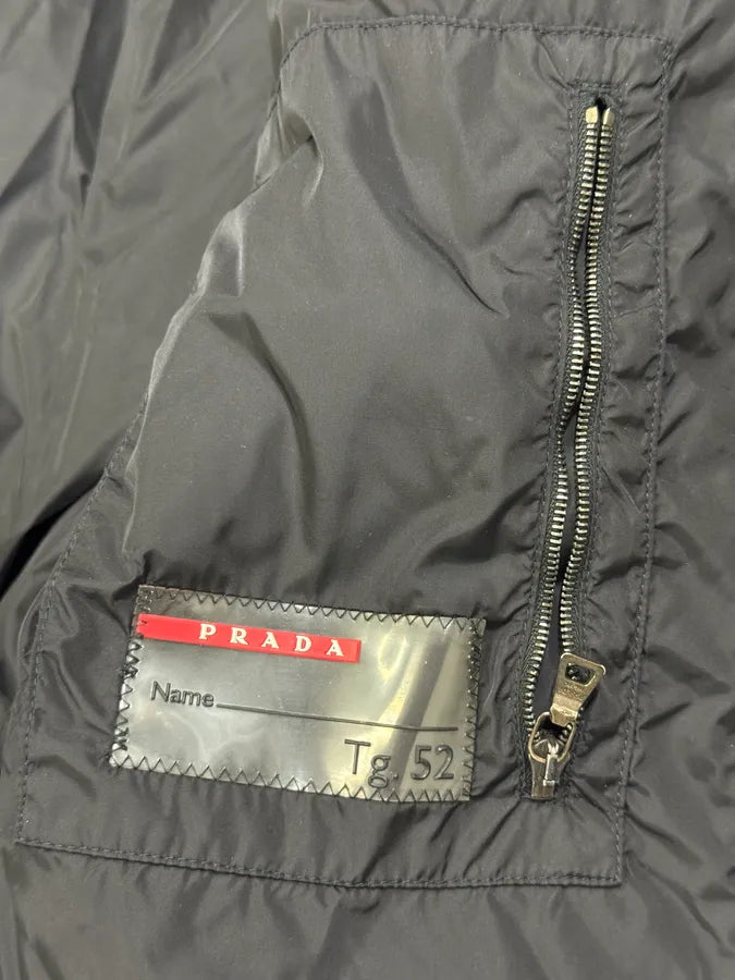 AW2006 Prada Black Minimalist Puffer Jacket JkNyfKR 7