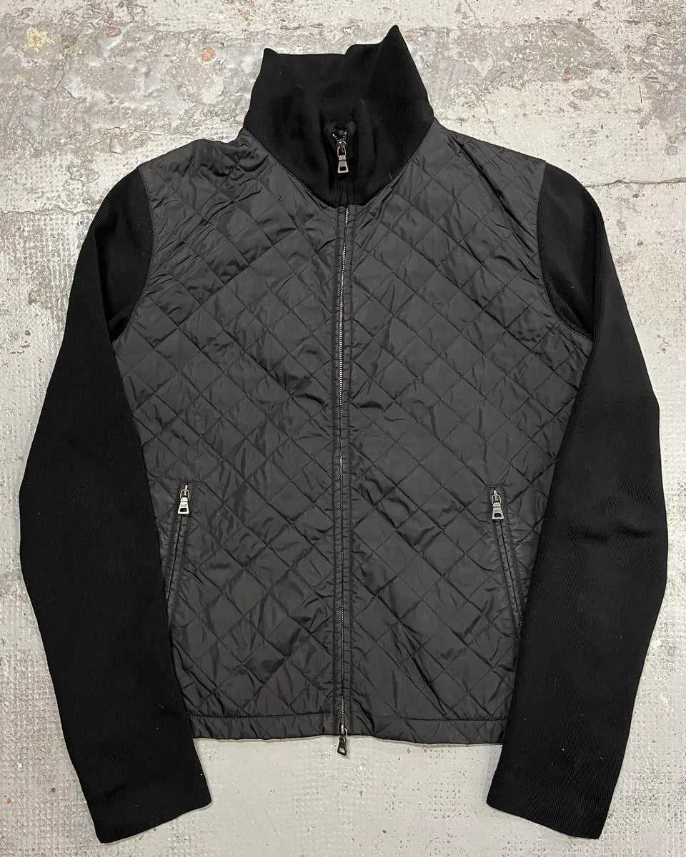 AW2006 Prada Black Nylon Quilted Hybrid Jacket ijIhiyr 0