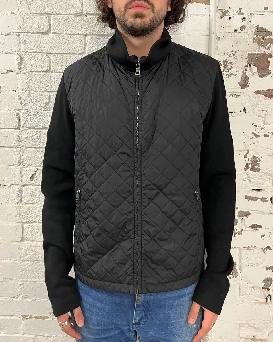 AW2006 Prada Black Nylon Quilted Hybrid Jacket ijIhiyr 1