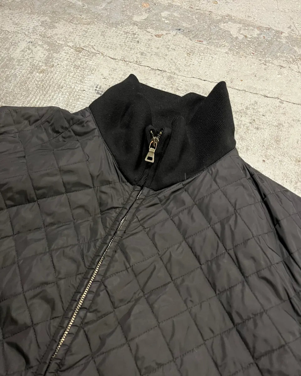 AW2006 Prada Black Nylon Quilted Hybrid Jacket ijIhiyr 4