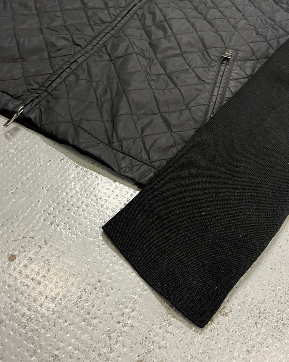 AW2006 Prada Black Nylon Quilted Hybrid Jacket ijIhiyr 5