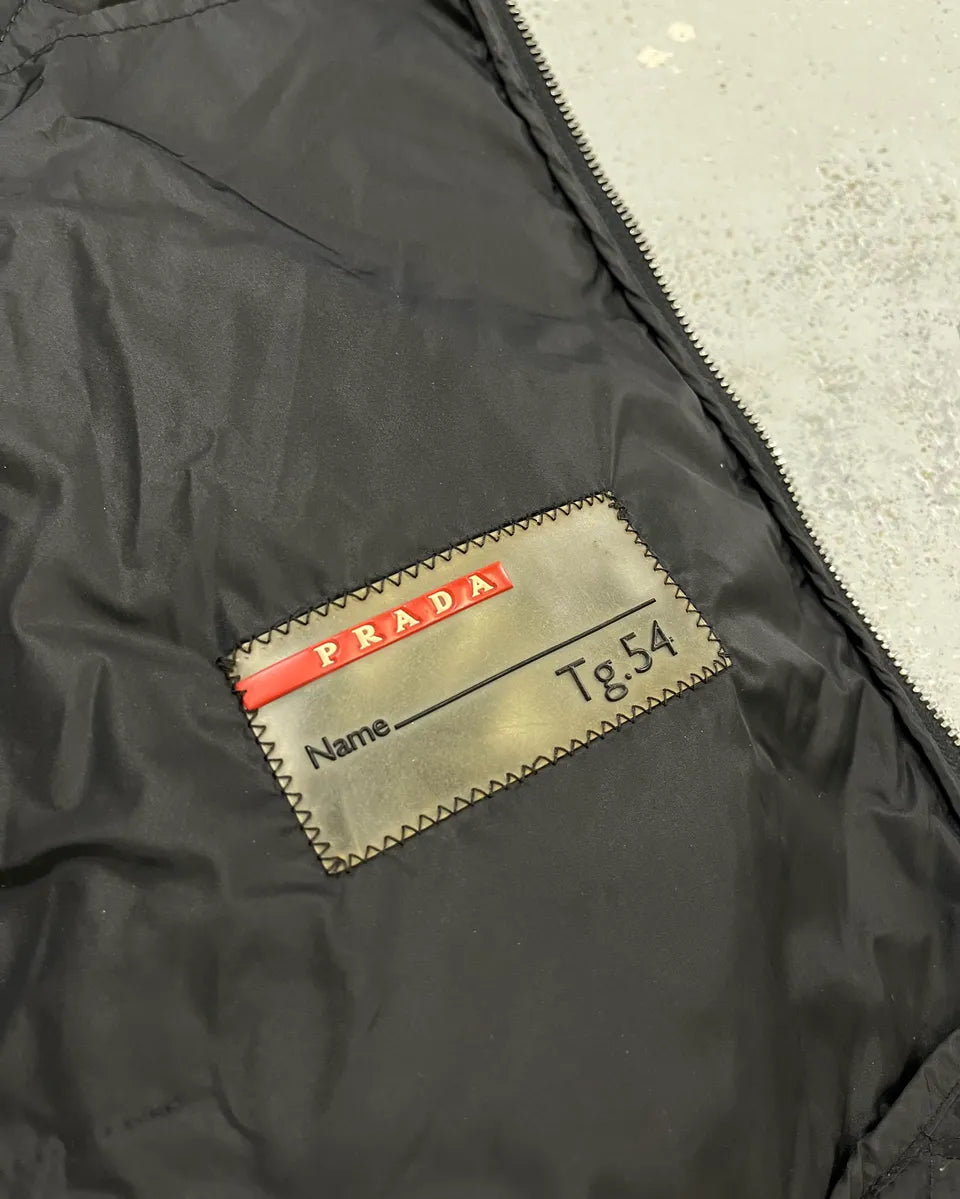 AW2006 Prada Black Nylon Quilted Hybrid Jacket ijIhiyr 8