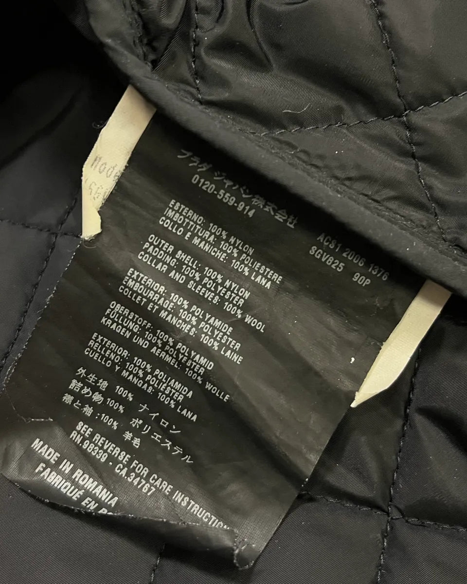 AW2006 Prada Black Nylon Quilted Hybrid Jacket ijIhiyr 9