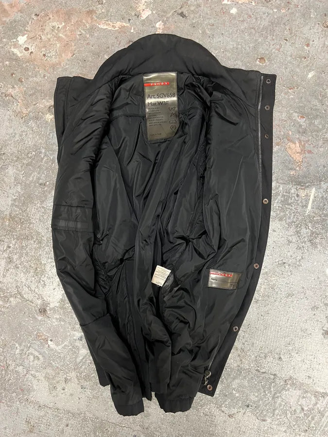 AW2006 Prada Black Padded Linea Rossa Jacket LTUuyxX 8