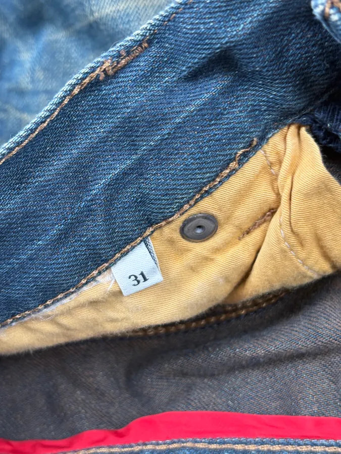 AW2006 Prada Blue Faded Tapered Denim Jeans lkOyciZ 9