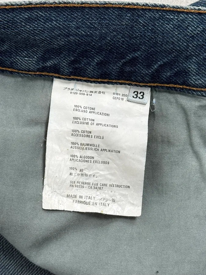 AW2006 Prada Blue Regular Faded Denim Jeans lBUZEwI 14