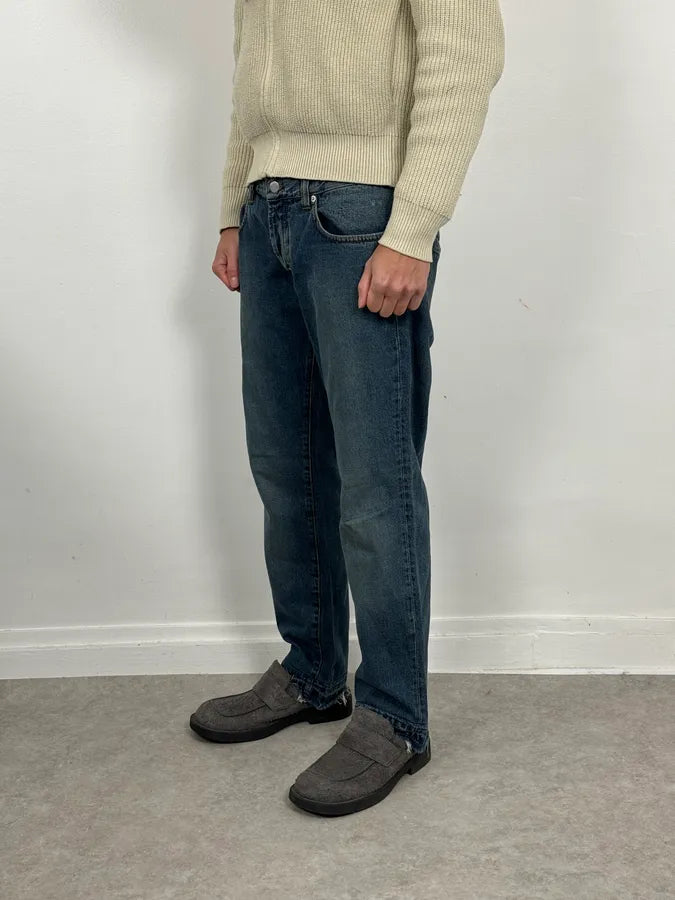 AW2006 Prada Blue Regular Faded Denim Jeans lBUZEwI 2