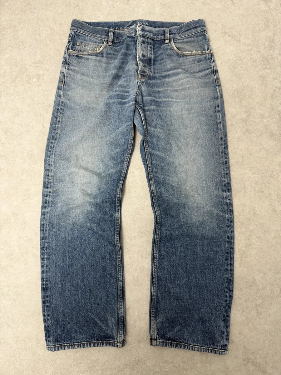 AW2006 Prada Classic Fit Blue Fade Denim Jeans cJoPAEu 0