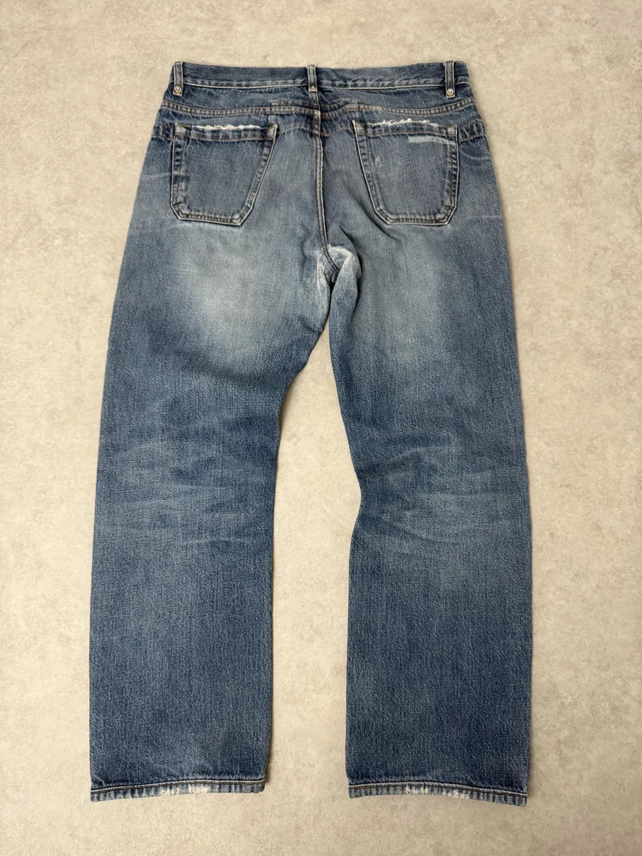 AW2006 Prada Classic Fit Blue Fade Denim Jeans cJoPAEu 1