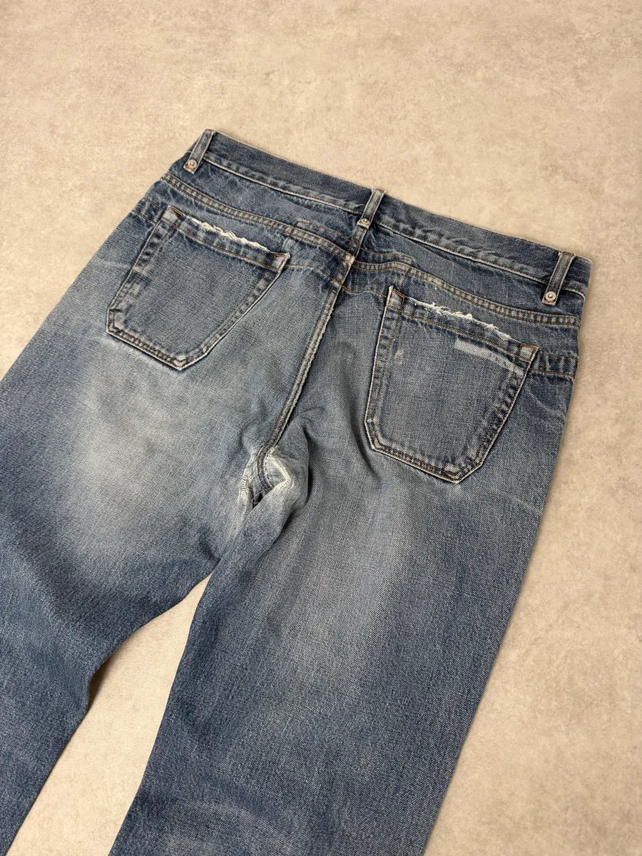 AW2006 Prada Classic Fit Blue Fade Denim Jeans cJoPAEu 10