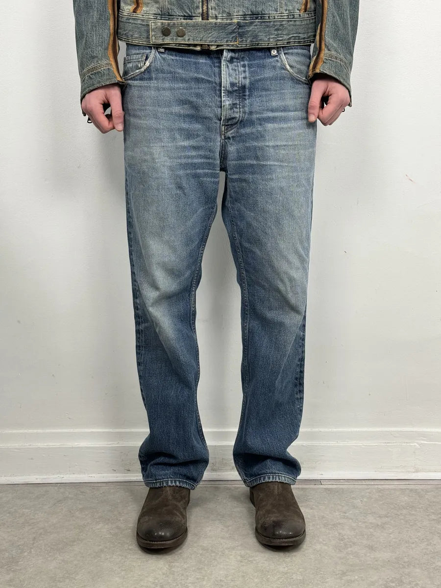 AW2006 Prada Classic Fit Blue Fade Denim Jeans cJoPAEu 2