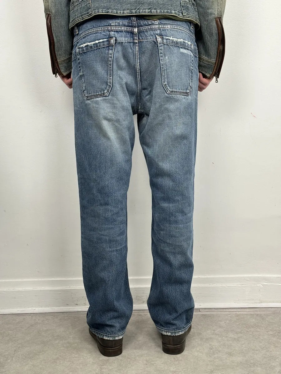 AW2006 Prada Classic Fit Blue Fade Denim Jeans cJoPAEu 4