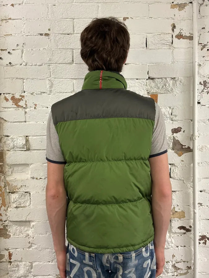 AW2006 Prada Green Ski Puffer Vest QiviteU 1