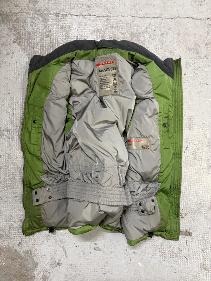 AW2006 Prada Green Ski Puffer Vest QiviteU 11