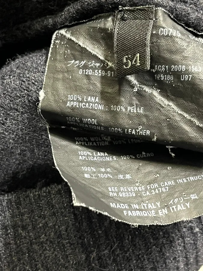 AW2006 Prada Grey & Black Wool Sweater LznxUGQ 9