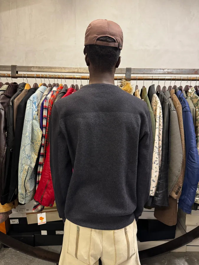 AW2006 Prada Grey & Black Wool Sweater LznxUGQ 2