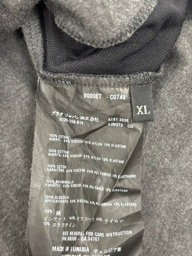 AW2006 Prada Grey Wool Zip-Up Sweater qgNCTxj 9