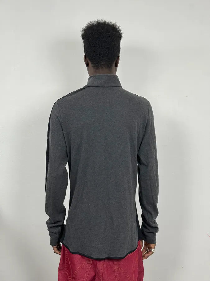 AW2006 Prada Grey Wool Zip-Up Sweater qgNCTxj 2