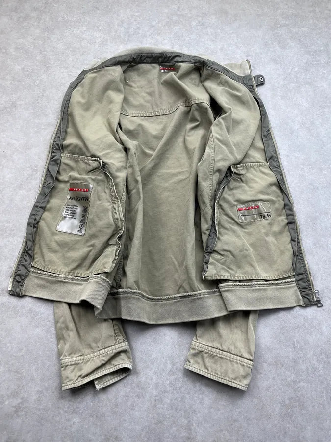 AW2006 Prada Harrington Khaki Green Light Linea Rossa Jacket Atxjcsi 10