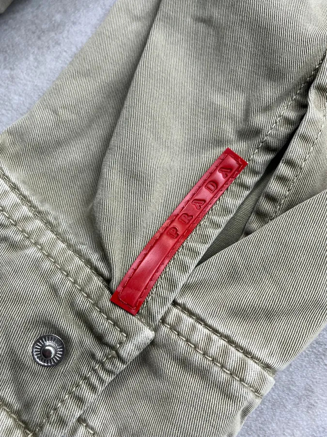 AW2006 Prada Harrington Khaki Green Light Linea Rossa Jacket Atxjcsi 8