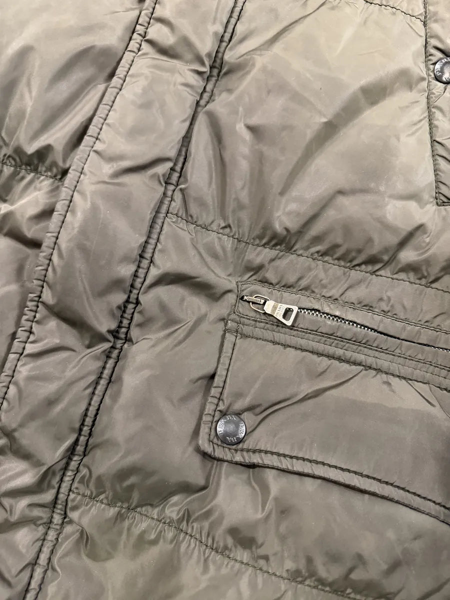 AW2006 Prada Khaki Green Fur Hooded Puffer Jacket ytfyvJI 11