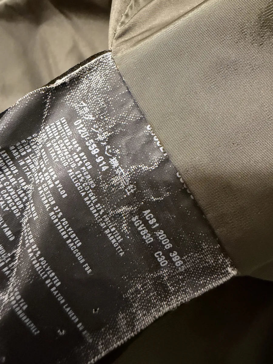 AW2006 Prada Khaki Green Fur Hooded Puffer Jacket ytfyvJI 12