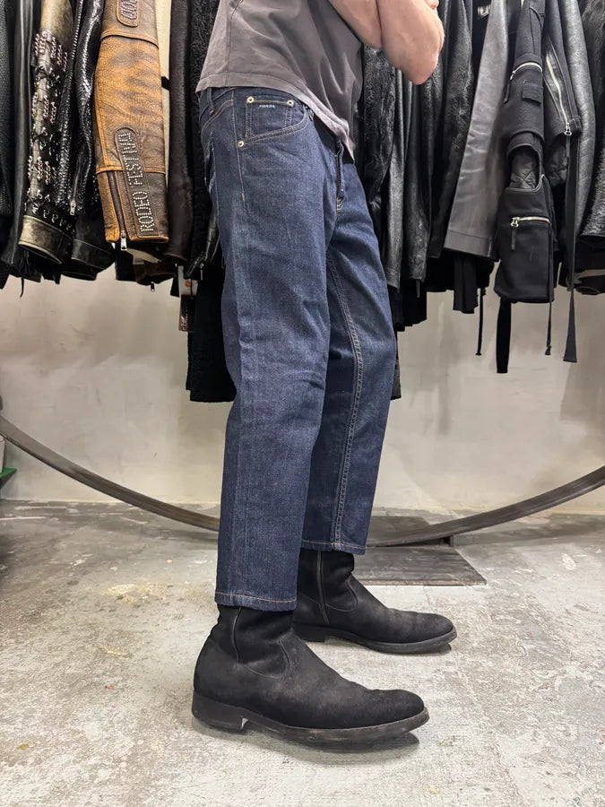 AW2006 Prada Large Cozy Brut Denim Short Jeans (S) DrXWPhT 2