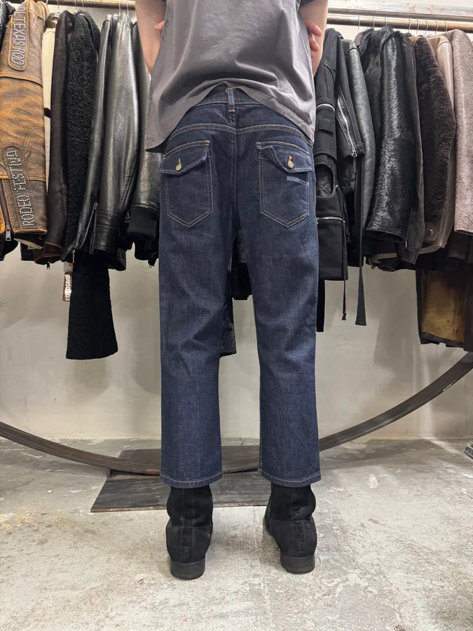 AW2006 Prada Large Cozy Brut Denim Short Jeans (S) DrXWPhT 3