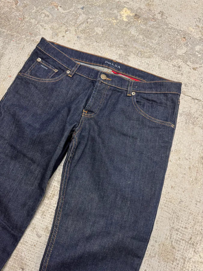 AW2006 Prada Large Cozy Brut Denim Short Jeans (S) DrXWPhT 5