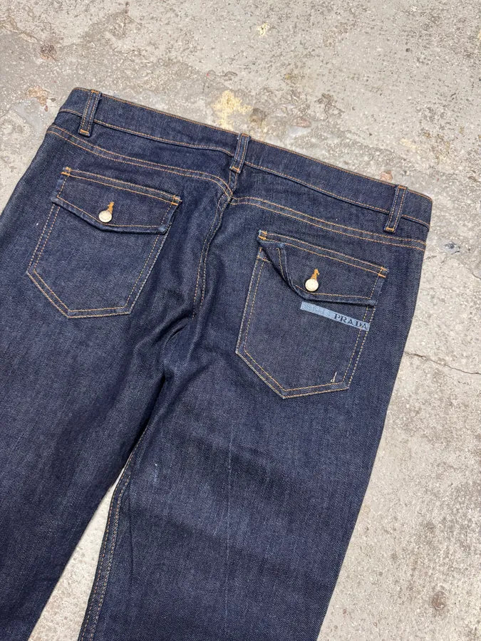 AW2006 Prada Large Cozy Brut Denim Short Jeans (S) DrXWPhT 6