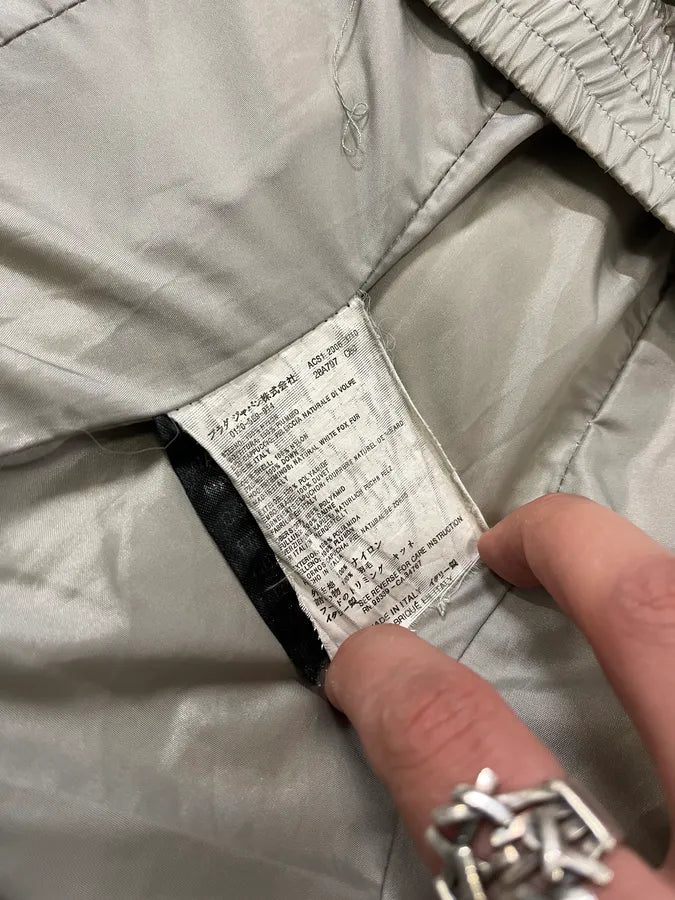 AW2006 Prada Linea Rossa Fox Fur Black Hooded  Puffer Jacket CsEsNBP 8