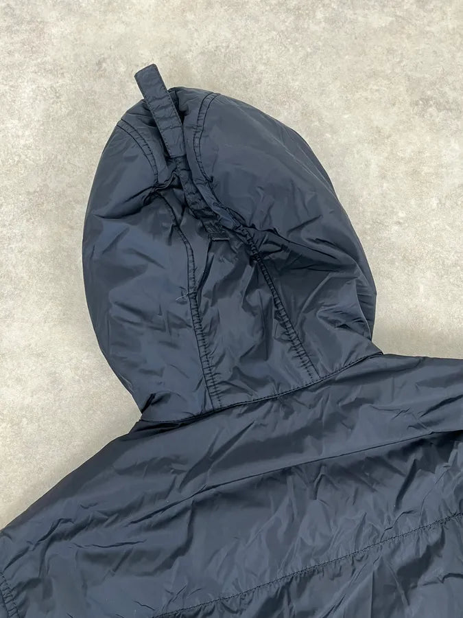 AW2006 Prada Navy Fur Collar Heavy Puffer Jacket nGVhtJz 6