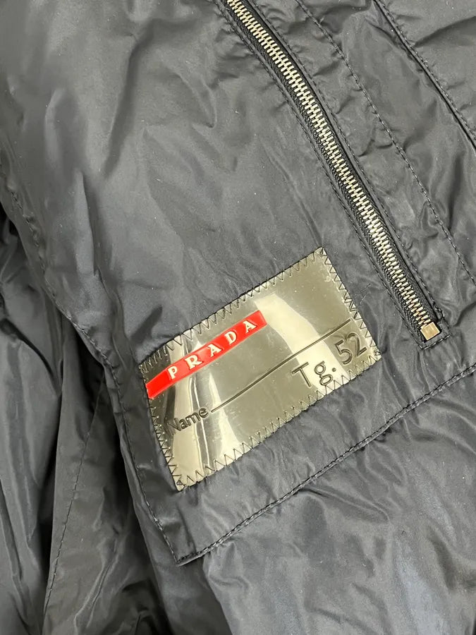 AW2006 Prada Navy Fur Collar Heavy Puffer Jacket nGVhtJz 10