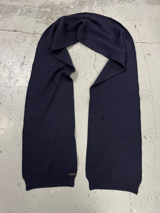 AW2006 Prada Navy Wool Scarf TXLHrOv 0