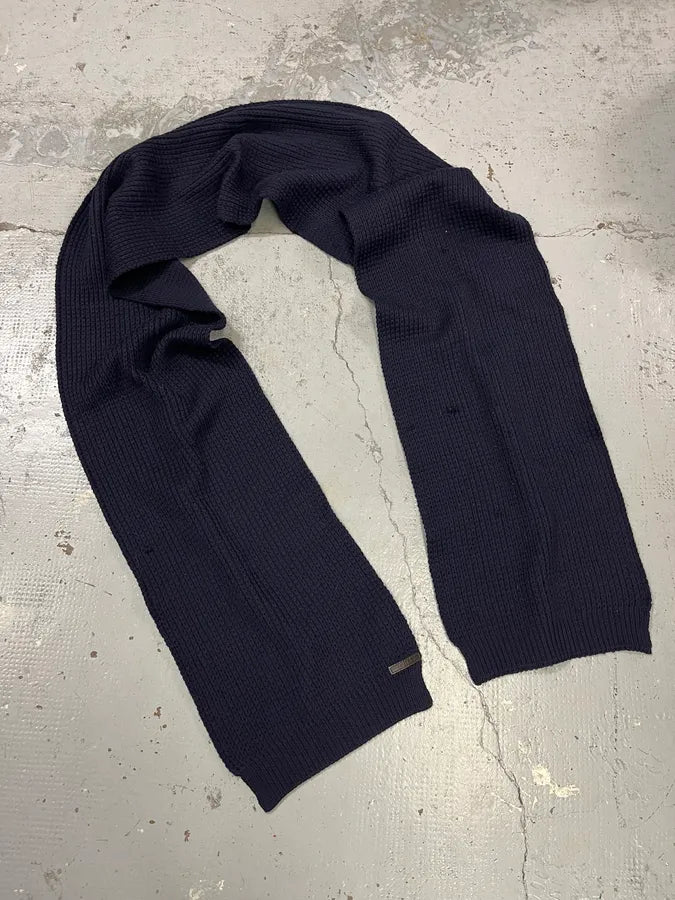 AW2006 Prada Navy Wool Scarf TXLHrOv 2